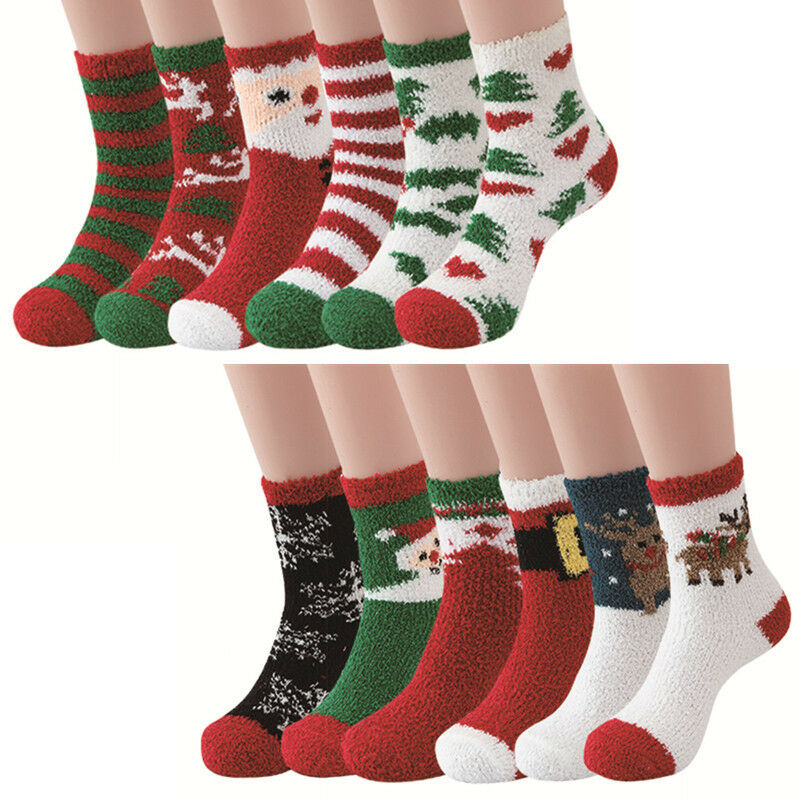 Calcetín de Navidad para mujer, calcetín de invierno de algodón novedoso, patrón divertido, calcetín de Navidad suave, calcetines tobilleros transpirables, EU 36-41