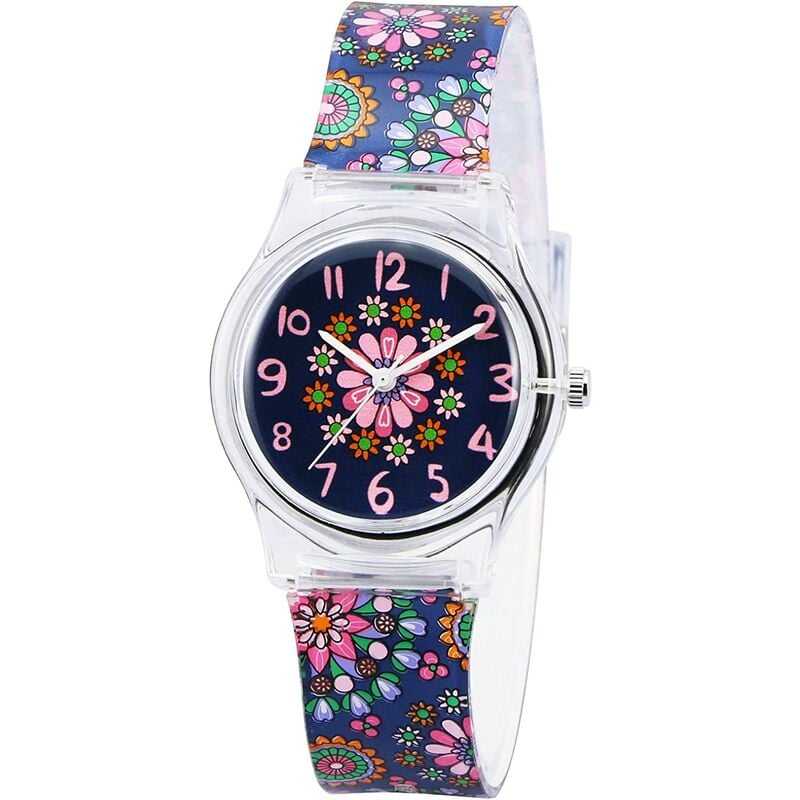 Reloj para niña, reloj para niña, reloj para niña, reloj para niña, reloj deportivo para niña, reloj de resina para niño, reloj para niño, reloj multicolor para muñeca, 13-20 cm, reloj deportivo para niño...