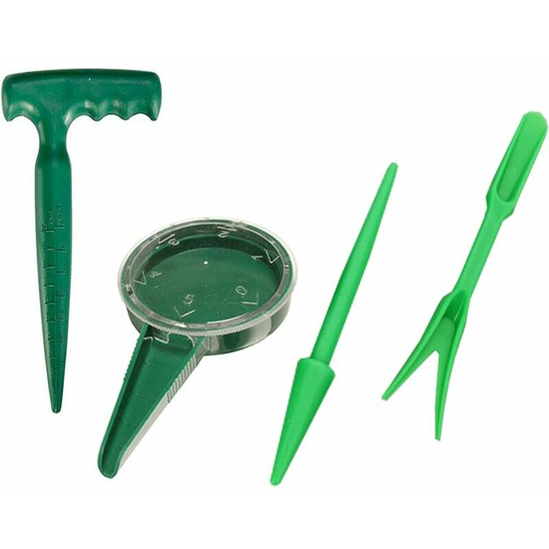 GroupM ESPlanter Juego de 4 piezas Seedling Seed Transplanter Hole Cutter Juego de 4 piezas