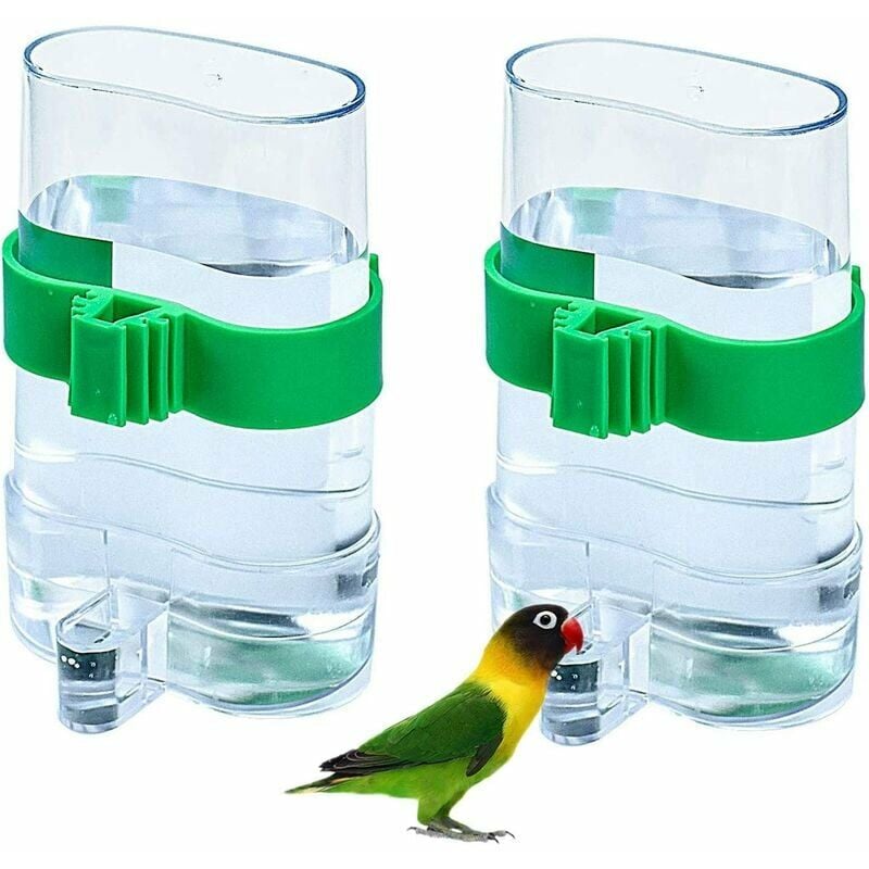 GroupM, 2 uds., vaso de agua transparente, bebedero automático para pájaros, accesorios para jaulas de pájaros