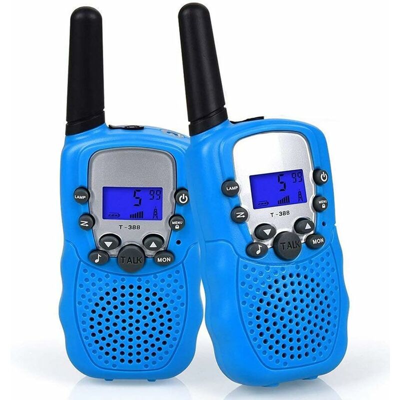 Kids 2 Walkie Talkie solo apto para niños y niñas de 3 a 12 años Radio bidireccional Alcance de 3 millas Regalo de Navidad Azul