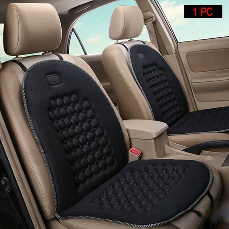 Cojines de masaje acolchados con burbujas para asiento de automóvil - Fundas de masaje para asiento de automóvil, negro Betterlife