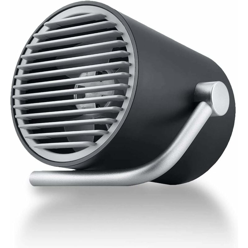 Pequeño ventilador USB ultra silencioso - Mini ventilador de mesa portátil Betterlife con tecnología Turbo Wind (negro)