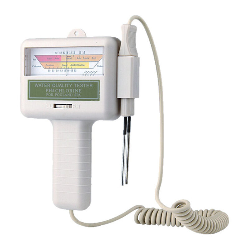 Probador de calidad del agua, monitor digital portátil Betterlife, kit de prueba de cloro para análisis de agua de pH (blanco)