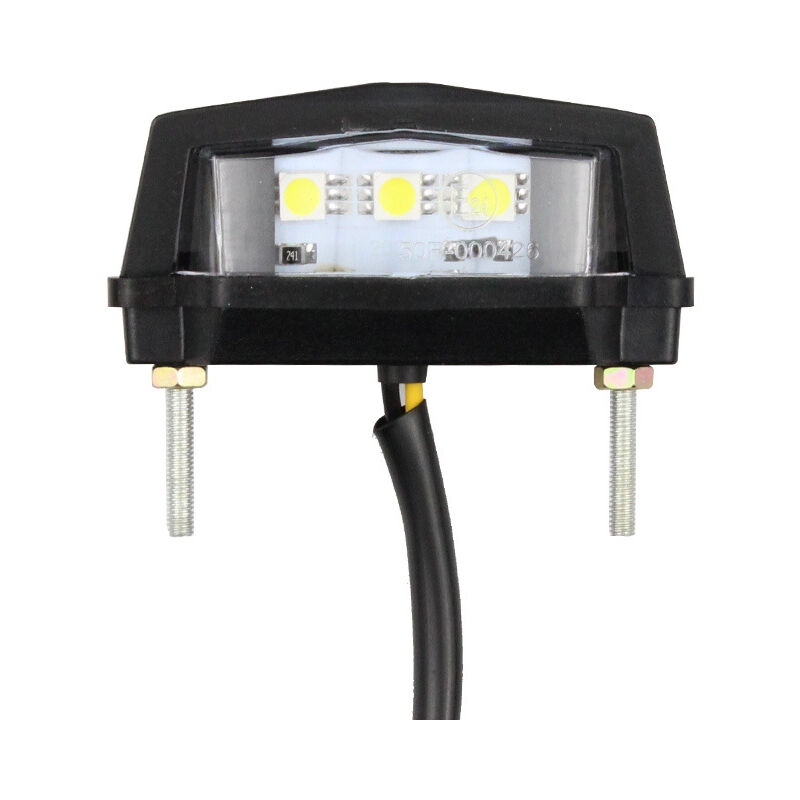 BR-Vie 1 pieza de luz de matrícula de motocicleta, 12 V, luz trasera LED universal para motocicleta, luz trasera, luz de matrícula, luz blanca