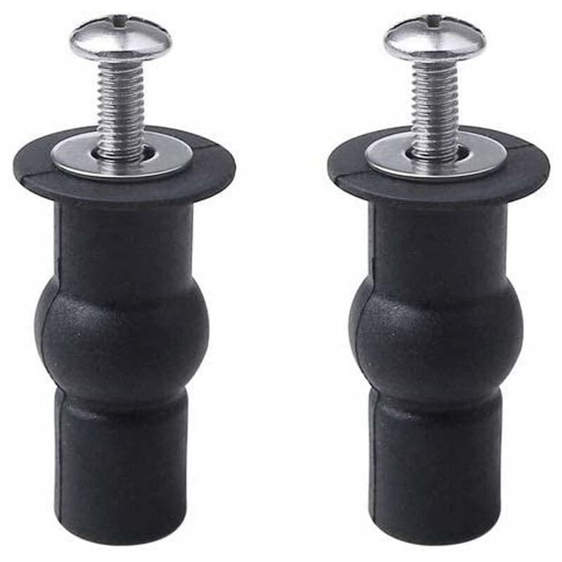 BR-Vie 2 Piezas Fijaciones para Asiento de Inodoro Bisagras Bisagras Ciegas Orificio de Fijación Tornillos de Goma Expandibles Se Adapta a Todos los Inodoros (14mm)