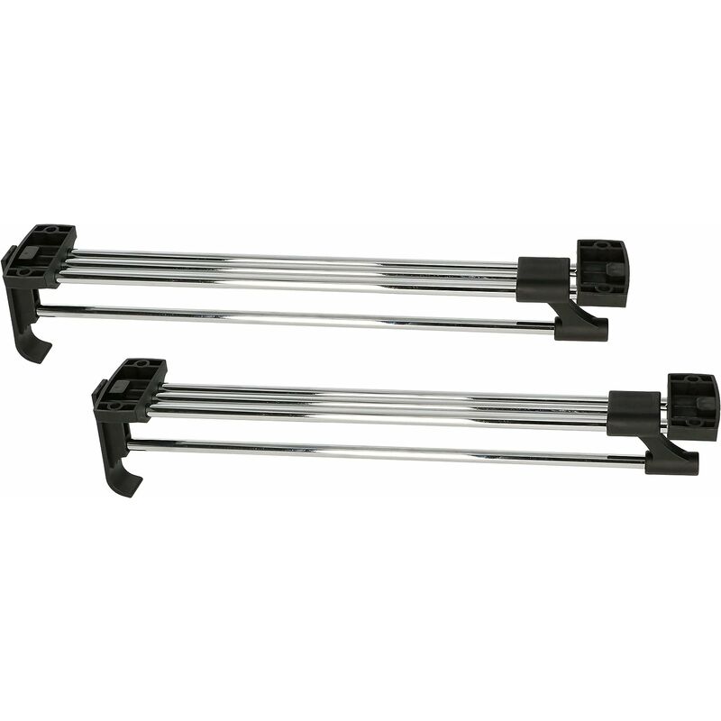 Juego de 2 fuertes rieles para ropa extensibles para guardarropa, 350 mm, 13Treize