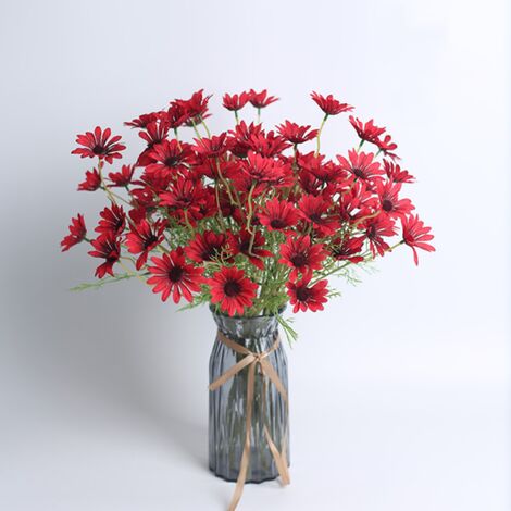Flor de margarita artificial, flor de gerbera artificial, arreglo floral de  manzanilla, simulación de flor de