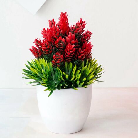 Planta artificial, bonsái de flores de simulación de escritorio, adornos de  decoración del hogar, plantas verdes