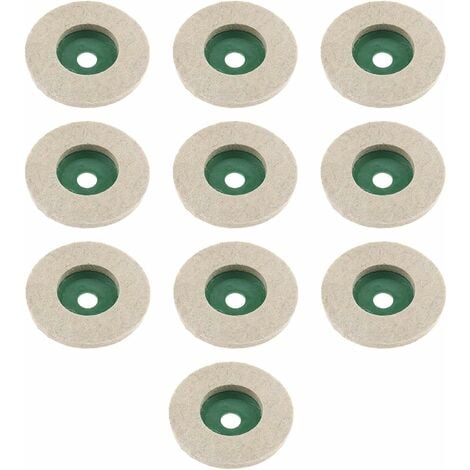 Paquete de 10 discos de pulido de fieltro de lana para amoladora cerámica mármol