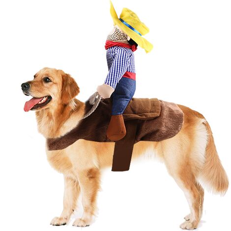 Disfraz de perro vaquero Montando Estilo divertido Navidad Ropa para perros pequeños Disfraces para
