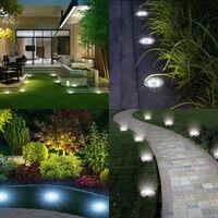 decoracion jardin exterior para Terraza Césped Impermeable LED Solares Luces De Loto Decorativo Acera Luces Solares Jardin Decoración Suelo 
