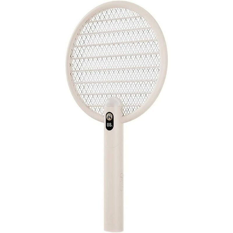 Matamoscas eléctrico Recargable Matamoscas eléctrico Mosquitera Mosquitera Mosquitera (Color : Blanco, Talla: talla única)