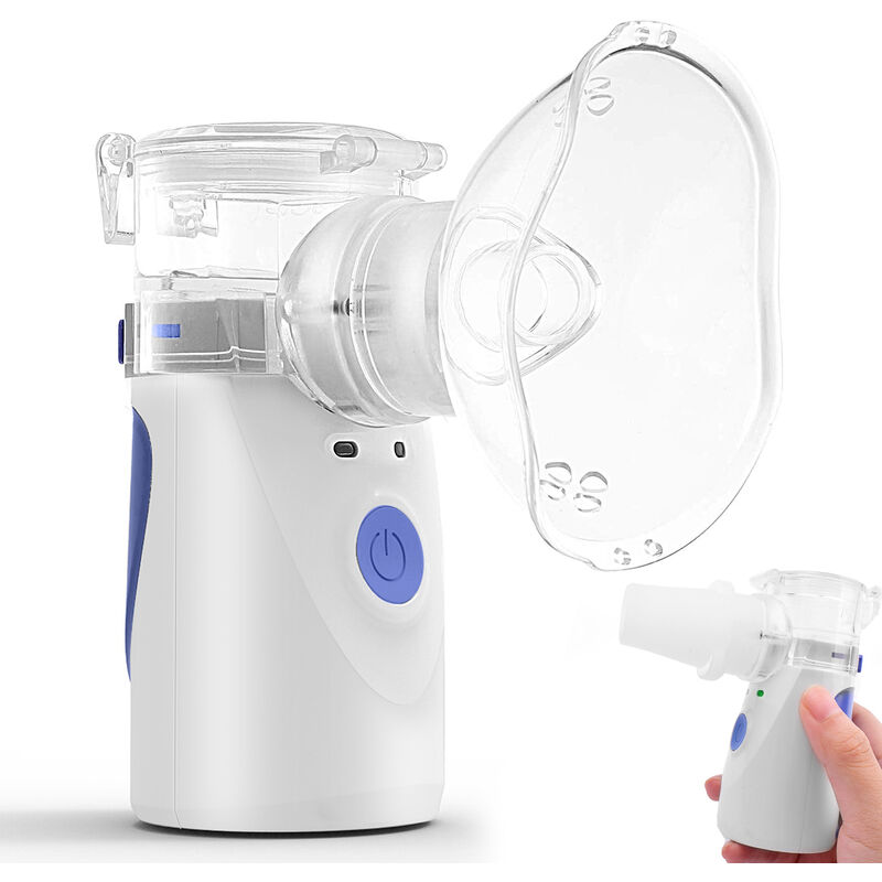 Mini Nebulizador Ultrasónico de Mano Nebulizador Inhalador para Adultos Humidificador de Nebulizador Silencioso de Mano Nebulizador Automático Recargable Cuidado de la Salud