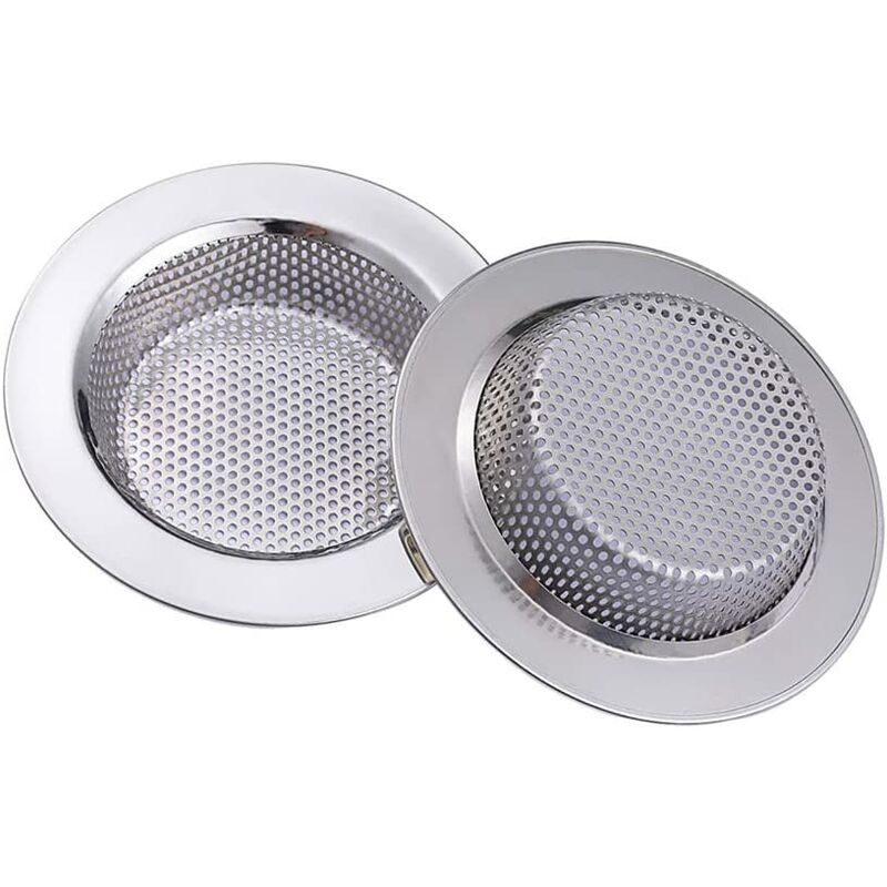 2 uds colador de fregadero de cocina, colador de fregadero de acero inoxidable, filtro de colador de fregadero de baño de Metal para baño cocina 7,5 cm/2,95 "de diámetro