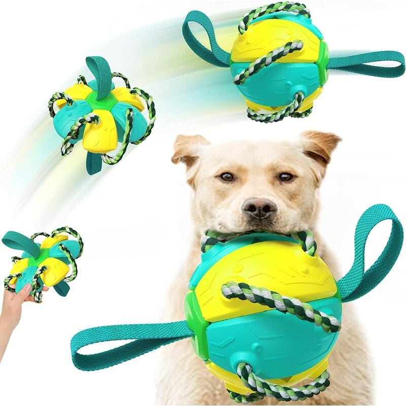 Perro Goliat Juego Flying-Ball Discos Cachorro Perrito Juguetes Bolas Fly Saucer Juguete a granel para masticadores pequeños/medianos/grandes Perros Navidad/Año Nuevo/Regalo de cumpleaños