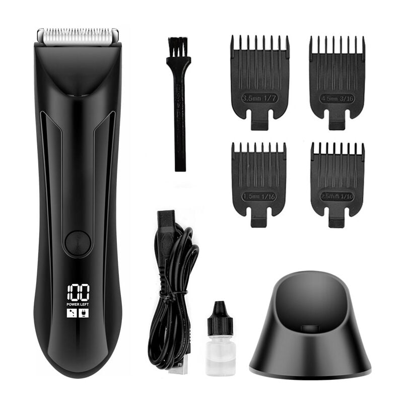 Afeitadora eléctrica privada para hombres, afeitadora lavada, afeitadora para piernas, pelo corporal, cizalla para el pelo, pantalla LCD Digital LED