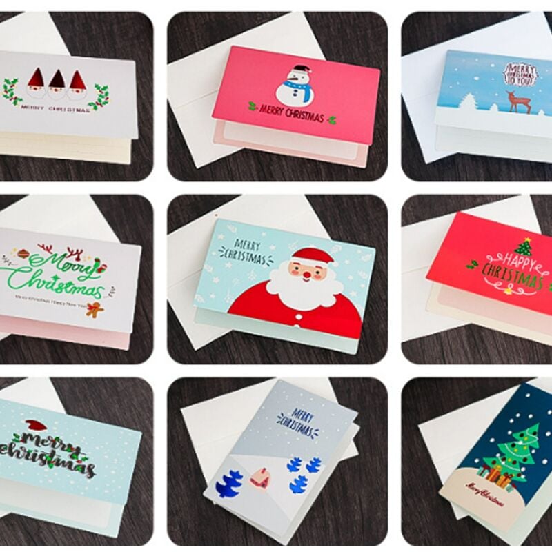 9 nuevas tarjetas de Navidad Tarjetas de felicitación navideñas para negocios en stock Tarjetas de felicitación navideñas