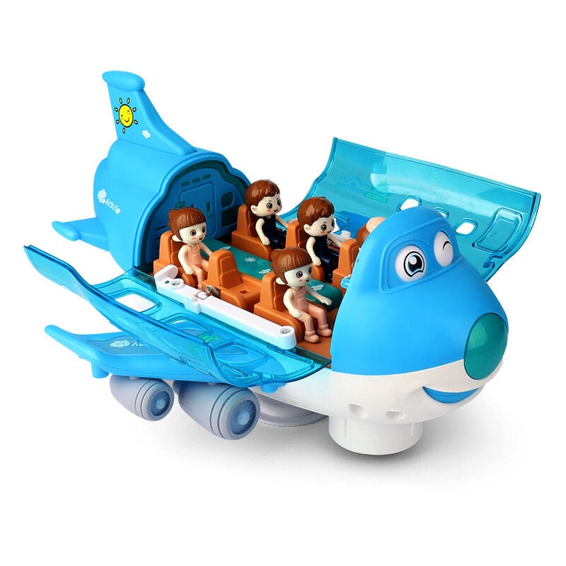 Juguete de avión para niños, tecnología Bump & Go, juguetes para niños pequeños con luces y sonidos de avión, juguetes de avión para niños a partir de 3 años, aviones de juguete de plástico