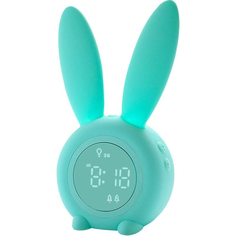 Despertador infantil para niños, Despertador infantil para dormitorio de niñas y niños, Luz nocturna para niños, 6 tonos de timbre, Control táctil y Snoozing Recargable Despertador para niños