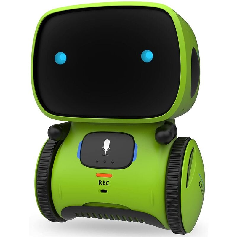 Juguete robot para niños, robot interactivo inteligente que habla con sensor táctil controlado por voz, reconocimiento de voz, canto, baile, repetición, grabación, regalos de cumpleaños para niños y niñas de 4 a 7 años