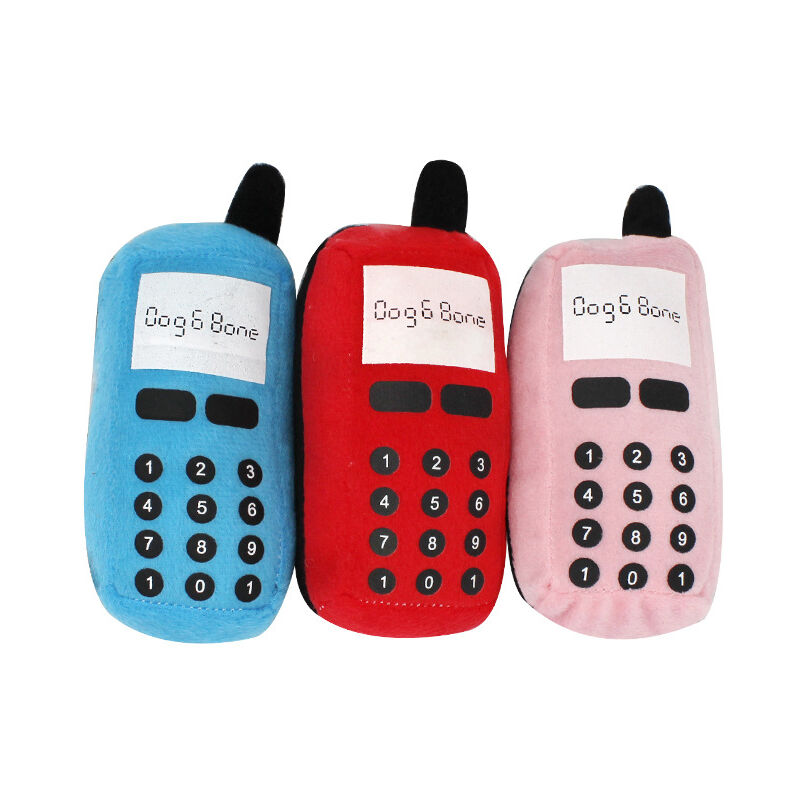 3 piezas tricolor super suave juguete para teléfono móvil que suena juguete para mascotas perro juguete suministros para mascotas 12.5 * 6 cm