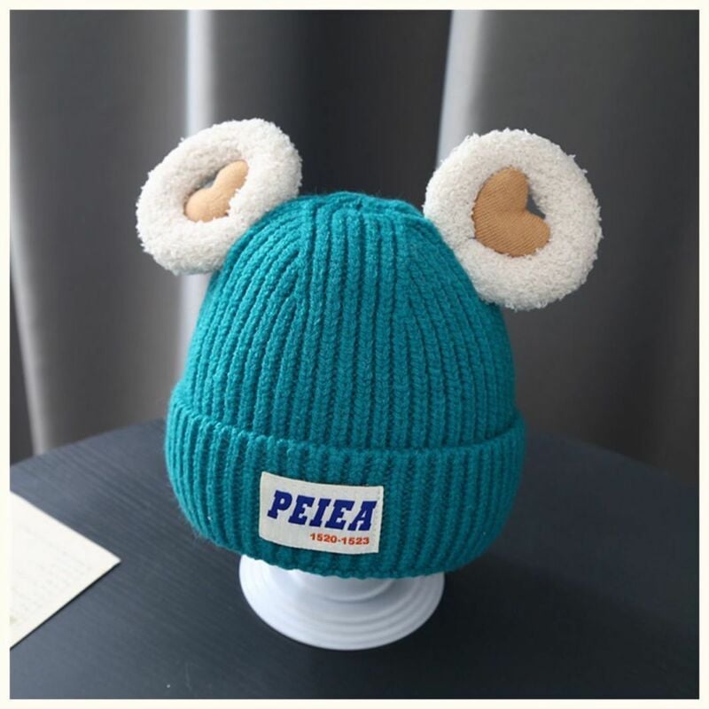 Gorro para ni?os Oto?o e invierno nuevo gorro de jersey para bebé Gorro de protección para los oídos engrosado Gorro de lana cálido de tendencia para hombres y mujeres para ni?os