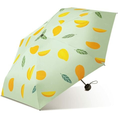 paraguas plegable con protección paraguas de bolsillo, ligero, compacto, a prueba de con