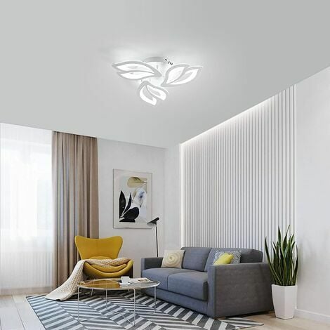 COMELY Plafonnier LED Moderne, Creative 5 Têtes Lampe de Plafond 40W 4500LM, Luminaire Plafonnier en Acrylique pour Salon, Cuisine, Chambre à Coucher et Couloirs, Lumière Blanche Froide 6500K