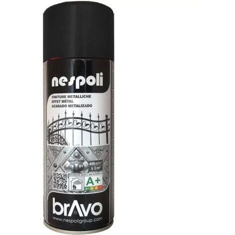 Peinture Aérosol NESPOLI - Effet Métal Noir (180201) 0,4 L