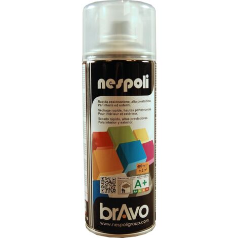 BOMBE PEINTURE AEROSOL PROFESSIONNELLE INCOLORE MAT 400 ML (1/4)
