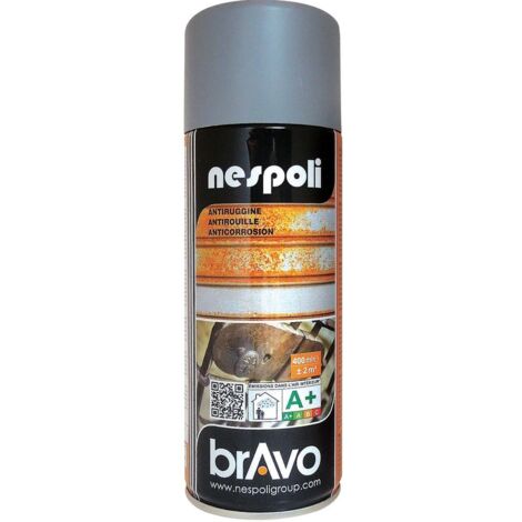 Aérosol de peinture acrylique spéciales antirouille couleur gris 400 ml - NESPOLI - 180605