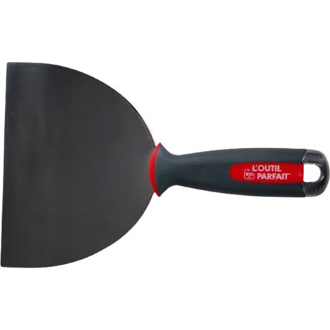 L'Outil Parfait – Couteau plaquiste alu-choc 25 cm – Lame flexible en acier inoxydable – Manche bi-matière ergonomique – Finition polie brillante