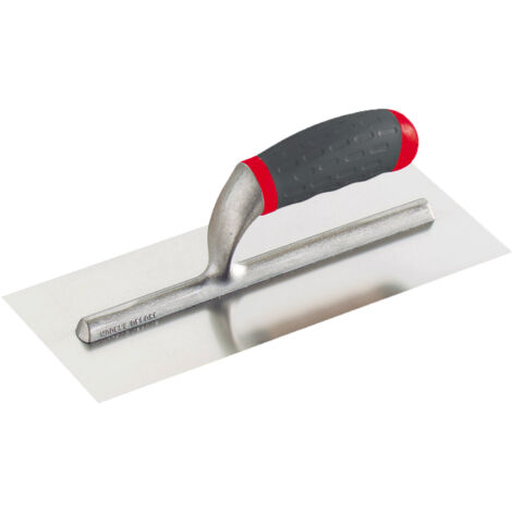L'Outil Parfait – Platoir inox 28x12 cm – Lame acier inoxydable 0,6 mm – Manche composite ergonomique – Pour enduire et lisser
