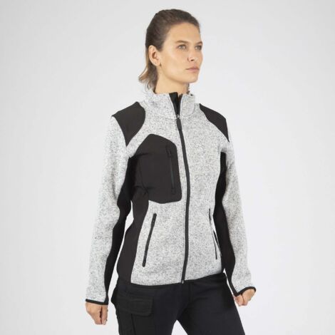 LOUISE GILET DE TRAVAIL 1467 Gris clair chiné 3XL
