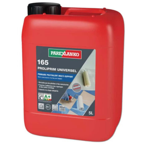 Parexlanko – Primaire tous supports 5L – Améliore l'adhérence sur supports lisses – Évite les bulles – L16505