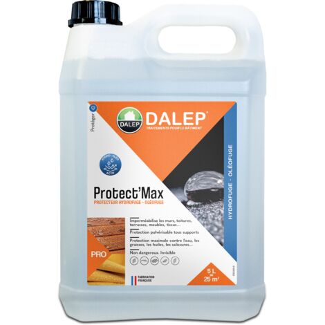 Dalep – Protecteur hydrofuge oléofuge 5 L – Imperméabilisation totale contre graisses et salissures – Application sur tous supports