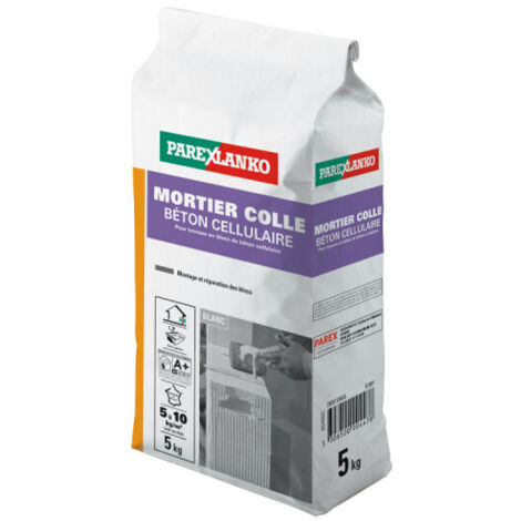 mortier colle béton cellulaire 5kg blanc