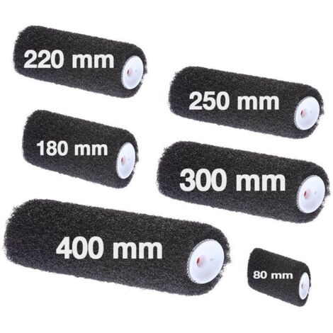 L'Outil Parfait – Manchon Roll'Enduit 400 mm – Fibres noires en polyamide – Haute résistance pour enduit en pâte et machine Airless – Nettoyage facile