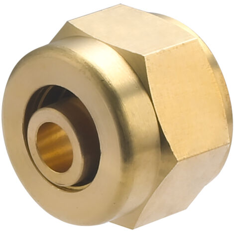 Noyon & Thiebault – Raccord laiton femelle écrou libre à compression pour tube PER Ø16 – Installation rapide sans outil – Raccord démontable – Résistant aux chocs thermiques