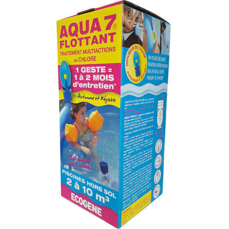 AQUA 7 FLOTTANT Piscinettes 2 à 10 m3 - ETUI 250G