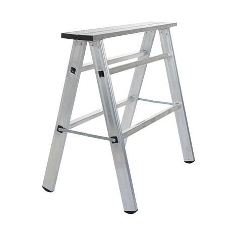 Altrad – Tréteau pliable en aluminium – Charge maximale 330 kg – Largeur 16.5 cm – Longueur 90 cm – Hauteur 83.5 cm – Plateau anti-dérapant