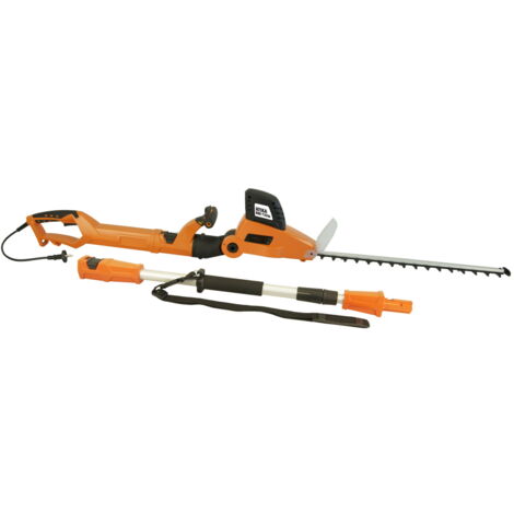Taille-haies télescopique électrique 230V – Puissance 710W – Longueur de coupe 510mm – Tête pivotante pour haies hautes – Atika