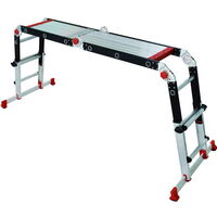 Altrad – Échelle télescopique pliante à plateforme – 5 positions – Aluminium anodisé – Charge maximale 150kg – Ultra compacte