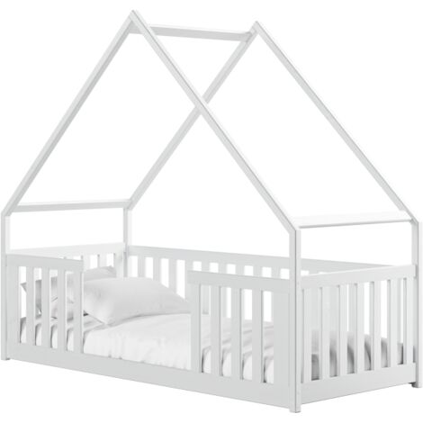Lit Cabane LISA 90X200 Blanc - blanc (1/3)