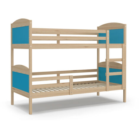 Lit Superposé Mati 90x190 Pin - bleu (1/4)