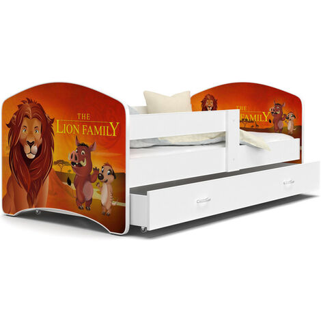 Lit Enfant Happy 80x160 Le Roi Lion Blanc (1/3)
