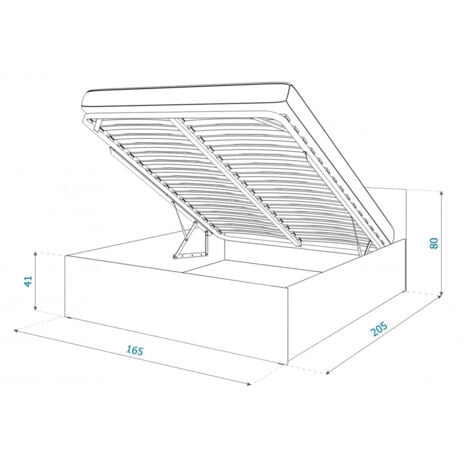 Lit Panama 160x200 + coffre - Sommier inclus Blanc