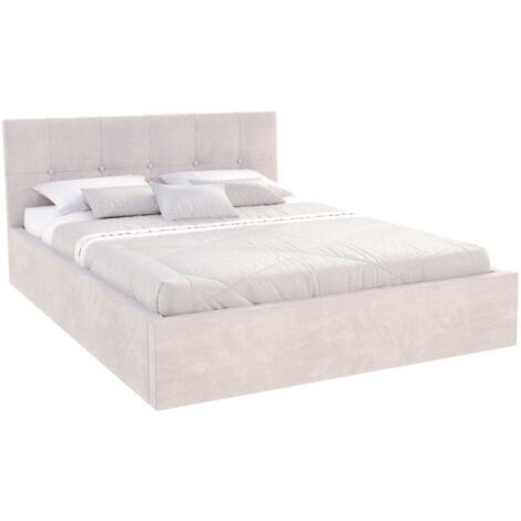 Lit Coffre Rino 160 x 200 cm - Sommier inclus Crème (1/5)