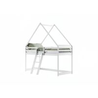 Lit enfant mi-hauteur MYA 90X200 Blanc - blanc